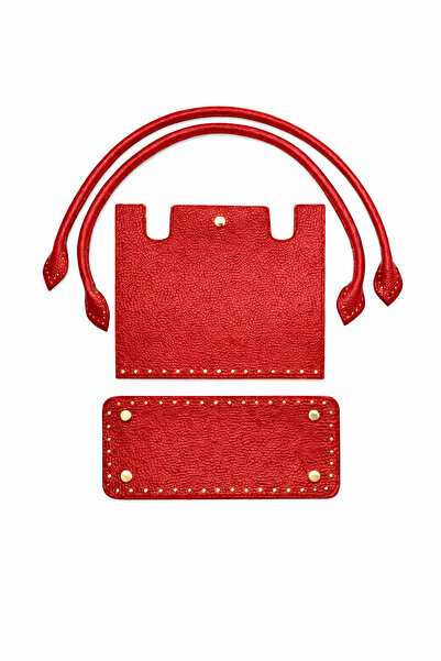 BD fold yarn غطاء طقم ميمور حقيبة الأحمر المحبوك، قاعدة، حزام بيينجوين 25×21 سم