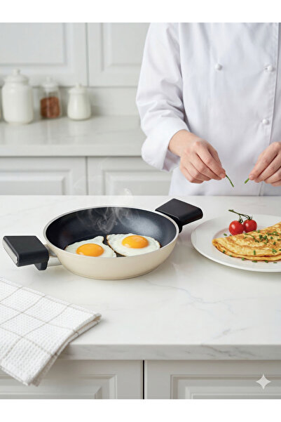 PoloChef Vista Ceramic Egg, Sausage, Omelet Pan 22 cm
