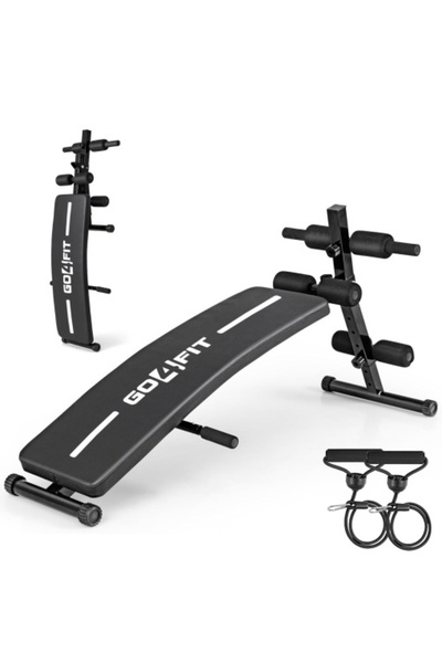 GO4FIT Aparat Fitness pentru Abdomene A200, Banca Pliabila, Reglabila pe 5 Ni...