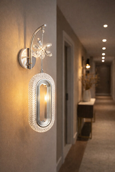 Store 3 Renkli LED Kristal Duvar Aplik Elektrikli Modern Dekoratif Aydınlatma