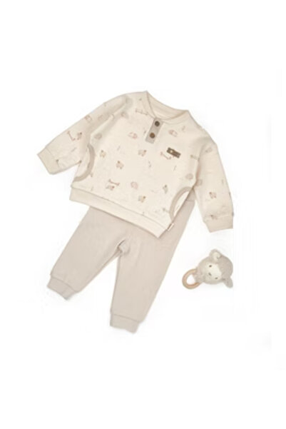 BabyCosy Organik 2li Takım Krem - Bej