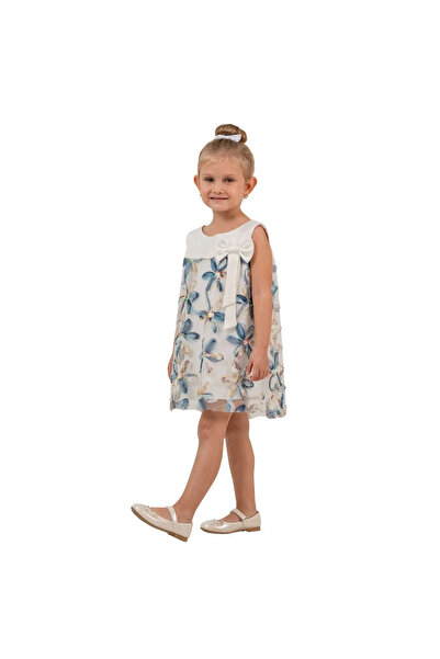 bebegen Rochie pentru fete, albastru ecru, cu paiete, tul piese, cu imprimeu ...