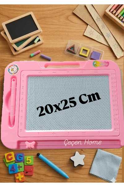 ÇEÇEN HOME Orta Boy Yaz Sil Yazı Tahtası Mıknatıslı Manyetik Tahta (20 x 25 cm )