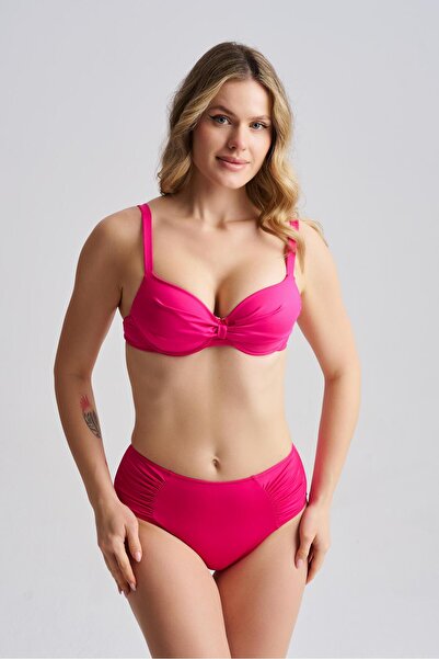 AQUAVİVA Set bikini pentru femei Nadia Kaplı fără sârmă fucsia