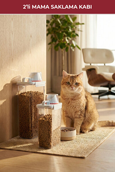 GOBYPET 2-Piece Leak-Proof Cat and Dog Food Storage Container 2300 ml and 280...