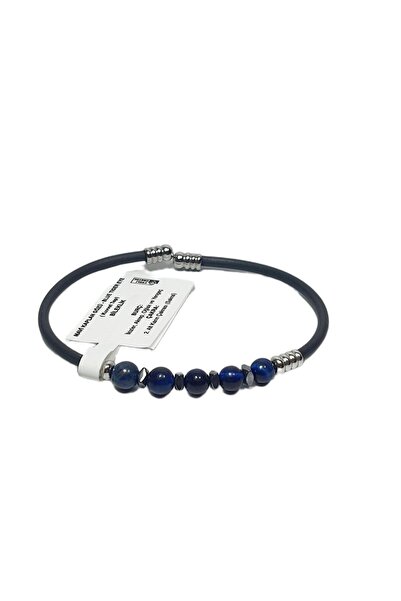 Janti Jtss26Blk1761 Stainless Steel Bracelet Silicone Coating Blue Eye Stone ...