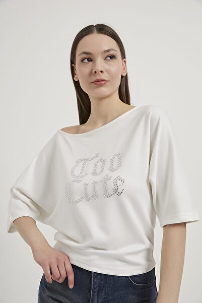 Arma Life Armalife 11360 Kayik Collar Stone Print Detail Women's Bluz