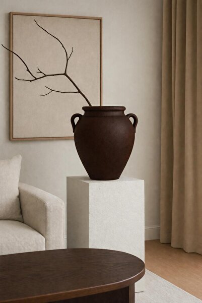 Yalda atelier aria büyük kuplu dokulu göbekli vazo