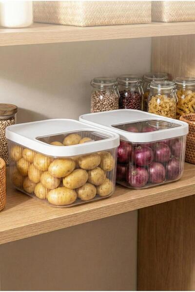 EWs 2-Piece 12 Lt Multibox White Sliding Lid Storage Container & Food Contain...