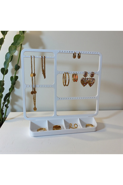 DU&ER Jewelry Organizer Stand – Earring, Ring, and Necklace Organizer Desktop...