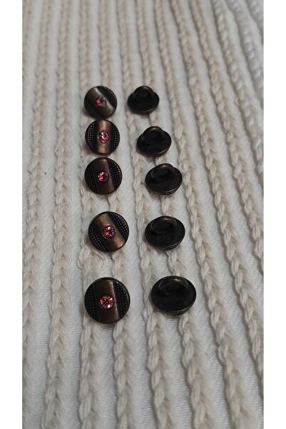 ILCARE Metal Stone Button 15 Size 10 mm 10 Pieces
