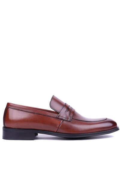 Fosco - جلد أصلي حذاء رجالي كاجوال بلون أسمر - 3203