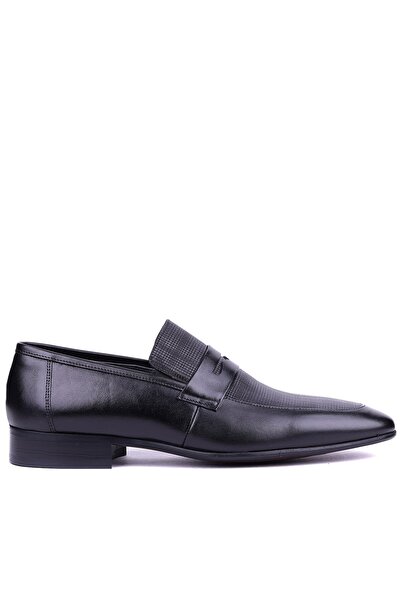 Fosco - Genuine Leather Black Color Men's Classic Shoes - 2061