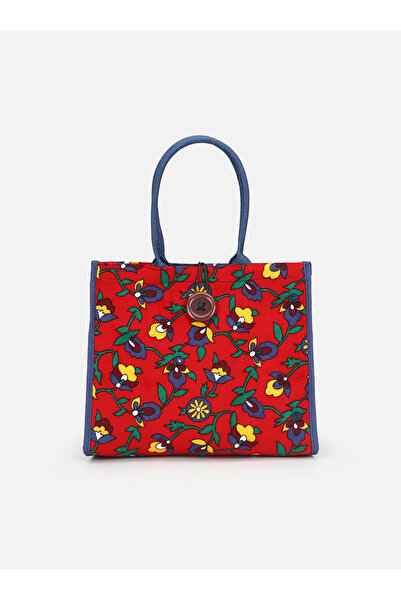 SU14 Fadime Red Flannel Large Sleeve Bag Si