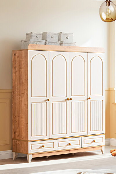 Setay Gardırop, Deniz 4 Kapaklı 3 Çekmeceli Dolap