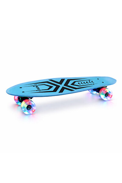 RCO Pennyboard cu Roti LED Multicolore, Rulmenti ABEC-7, Placa Antiderapanta,...
