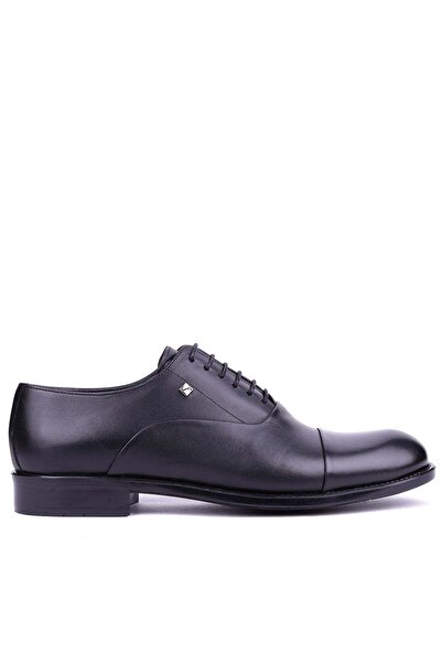 Fosco - Hakiki Deri Siyah Renk Erkek Klasik Ayakkabı - 7102