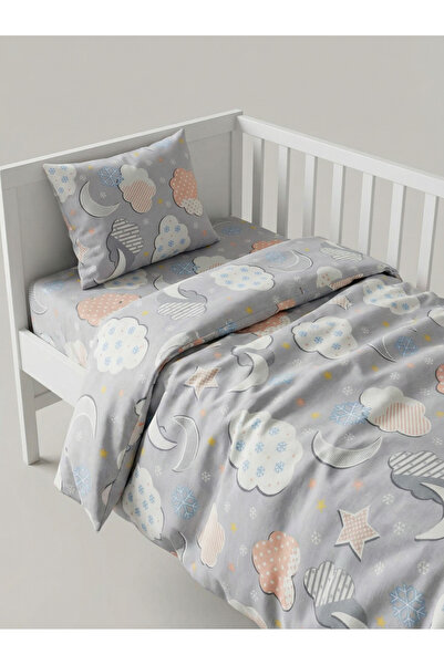 Sofline Natural Cotton Piece Baby Duvet Cover Set Soft Fabric Crib Bedding Se...