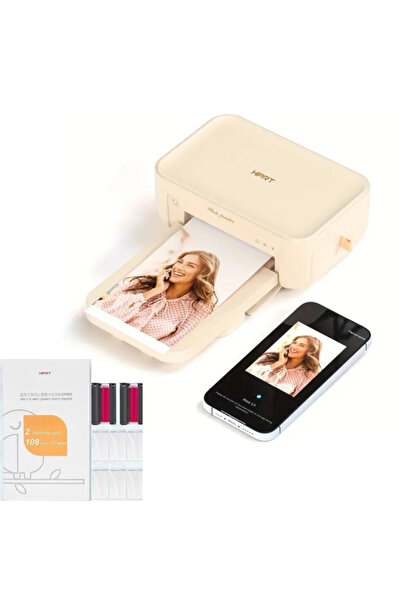 ALQUALITY ®   Imprimantă foto portabilă CP4100 – Fără cerneală, Wi-Fi și Blue...
