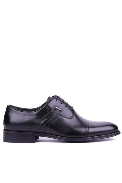 Fosco - Genuine Leather Black Color Men's Classic Shoes - 1539