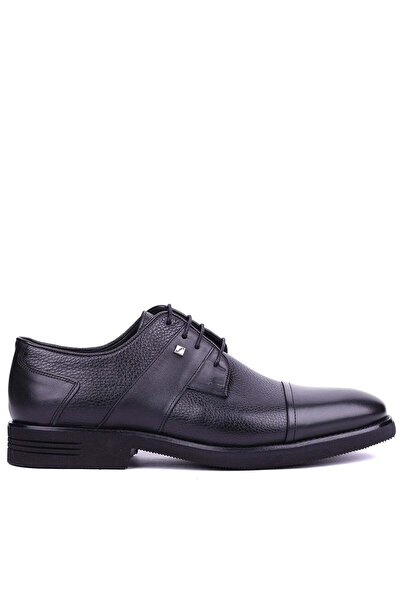 Fosco - جلد أصلي حذاء رجالي كلاسيكي باللون الأسود - 3258