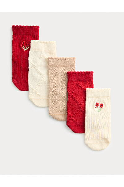 Marks & Spencer 5'li Çiçek Desenli Çorap