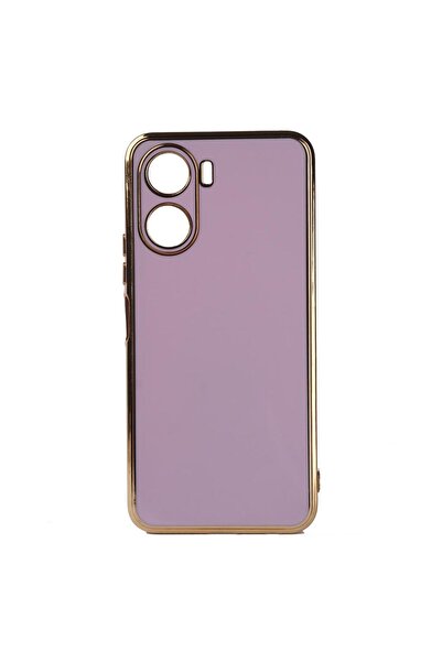 Ceponya حافظة Vivo Y16 مصنوعة من السيليكون بتصميم حافة ذهبية مع حماية للكاميرا