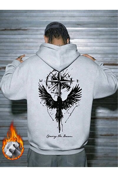 ZAVIXO -Erkrk Premium 3 İplik B Printed O Oversized Sweatshirt – Trend Street...