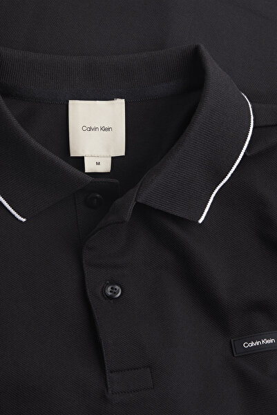 Calvin Klein Erkek Polo Yaka T-Shirt Siyah