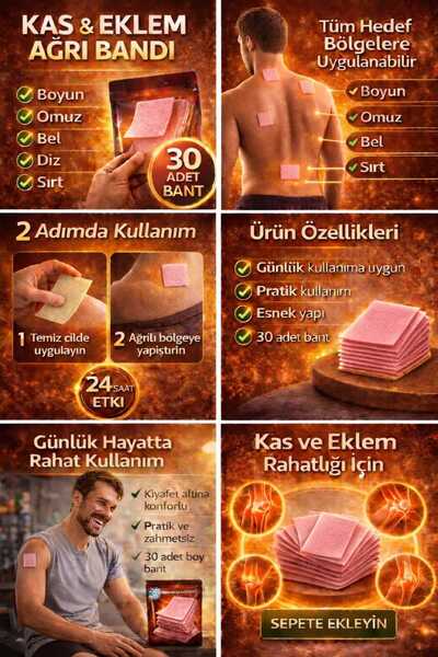 ASG KAS VE EKLEM AĞRI BANDI DOĞAL İÇERİK BİTKİSEL TRANSDERMAL ÇÖZÜM