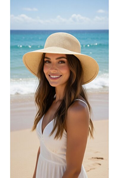 Mollycrush Șapcă de damă bej protecție solară |   Model elegant de vară