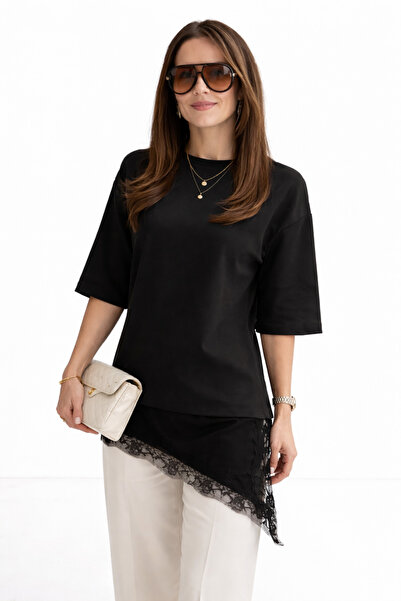 kikiriktekstil 10902 Fustă model supradimensionat pentru femei dantelă Detali...