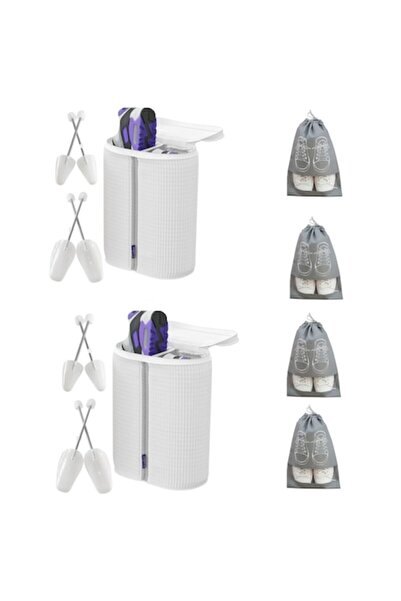 QUANDES Kit 2 saci pentru spălarea încălțămintei, compartiment pentru două pe...