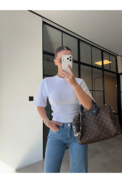 BB Bensu Buyruk Half Sleeve Sides Ruched T-Shirt