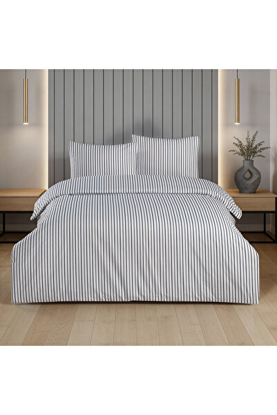 Altınbaşak Rigo Double %100 Cotton ranforce duvet cover set green (3 pieces) ...