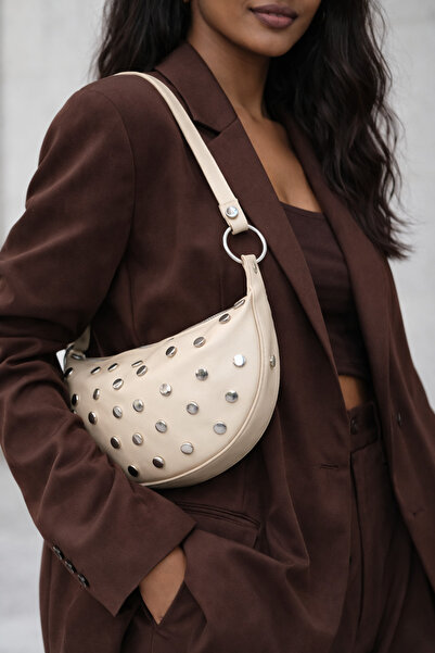 YAKOBAG Vanezzia Studded Women's Shoulder Bag