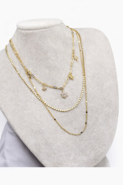 Venus Design Çelik 3lü Zincir Kolye