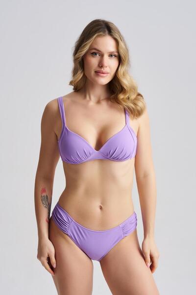 AQUAVİVA Set bikini Nova pentru femei, liliac, cu nervuri subțiri