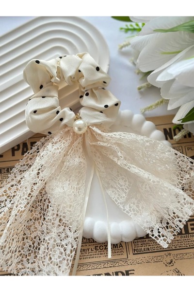 Efna Store منقّط منقوش مشبك سيميت مصنوع من قماش الساتان مع تفاصيل من الغيبور ...