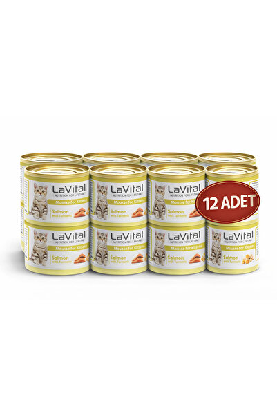 LaVital Somonlu ve Zerdeçallı Yavru Kedi Konservesi 85GR x 12 Adet