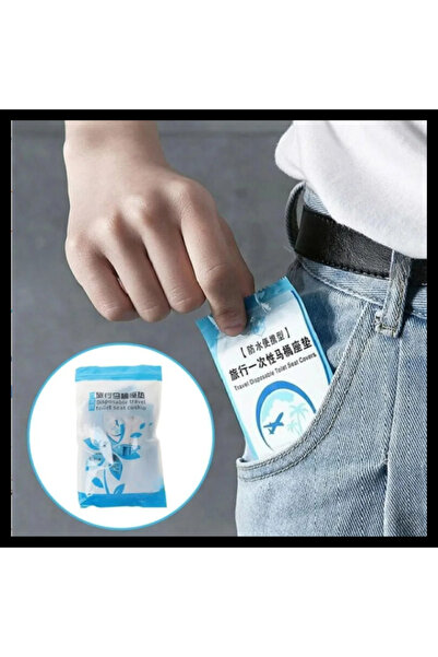 tg tek-iş global 10'lu Seyahat İçin Tek Kullanımlık Tuvalet Klozet Oturak Kılıfı, Katlanabilir, WC Kapak Koruyucu