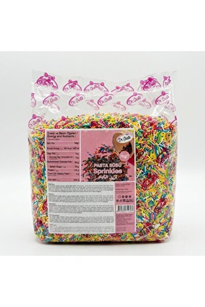 Dr. Gusto Pasta Süsü Renkli Granül Şeker 1 Kg – Pasta ve Tatlı Dekorasyonu İç...