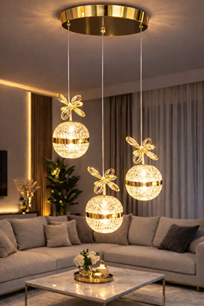 kialed Flora 3 Modlu LED Sarkıt Avize – Modern ve Şık Aydınlatma