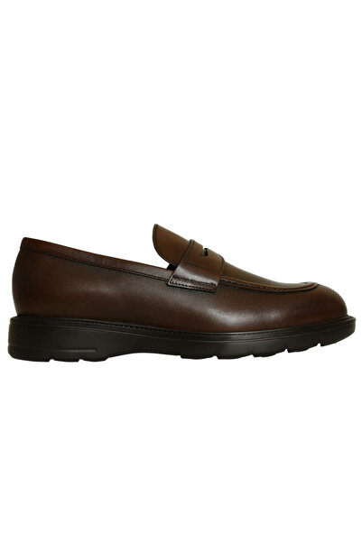 Platin Brown Leather Men's Loafer
