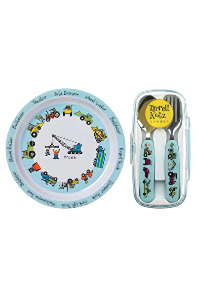 Tyrrell Katz Melamine Food Plate - Boxed Cutlery Set // Wheels