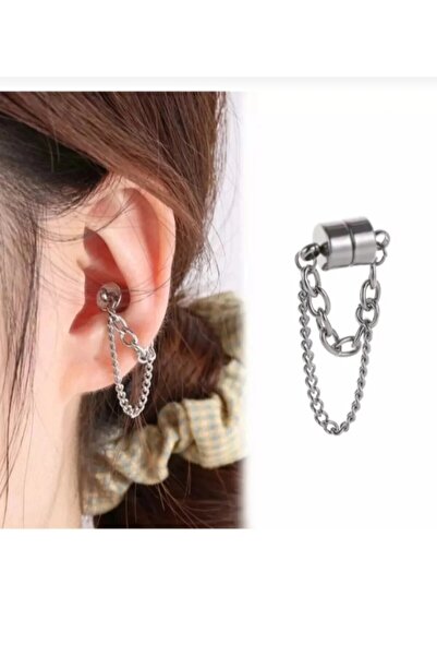TakıConcept Deliksiz Mıknatıslı Fake Piercing Kıkırdak Küpe