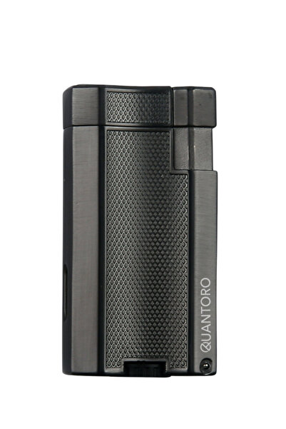Quantoro Çift Torch Pürmüz Gunmetal Metal Puro Çakmağı