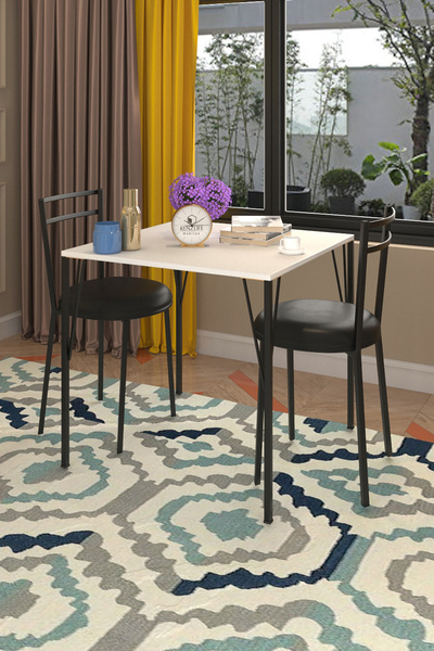 Kenzlife masa sandalye takımı hem75masum byzsyh 080*080 2 sandalye syhsyh