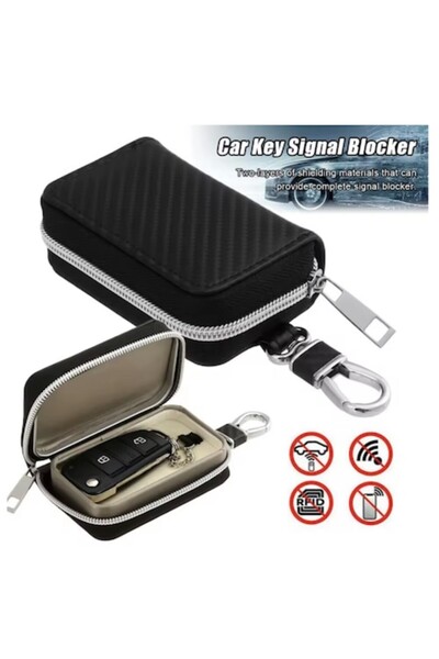 QUANDES Faraday Key Case for Car Remote, Black