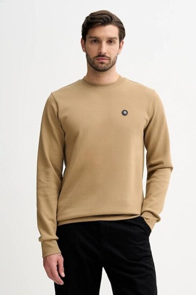 BOSS Men's Cotton Pack Interlock Fabric Round Neck Gray Sweatshirt with Logo ...